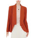 One Button Big Collar Jacket - JK1321  Orange Rust